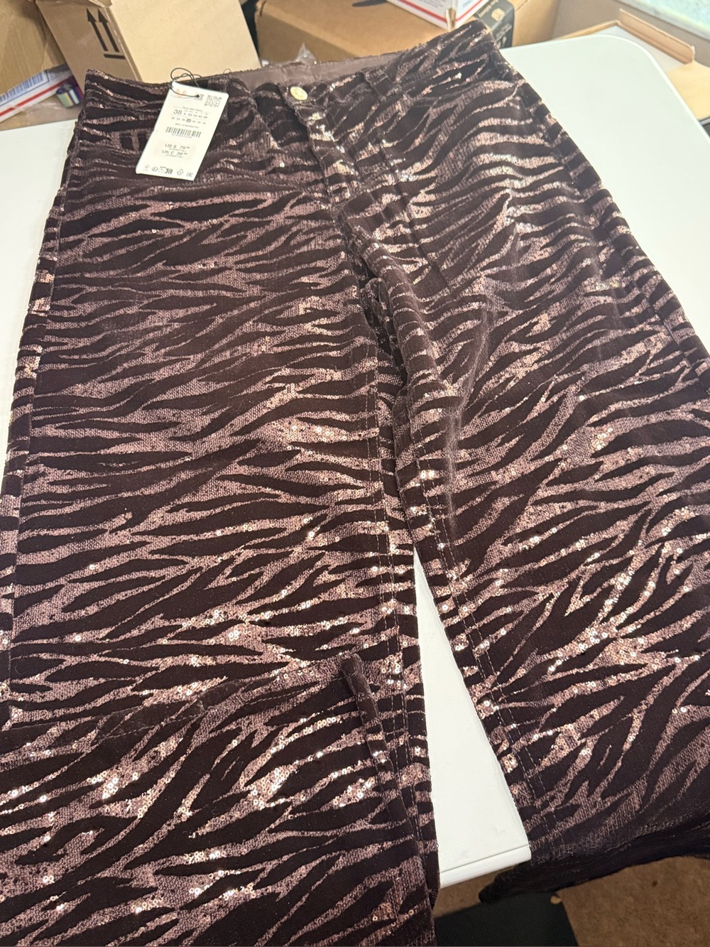 Zara sequenced jeans 38/6